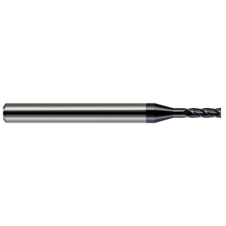 HARVEY TOOL Miniature End Mill - 4 Flute - Square, 0.0620" (1/16), Neck Length: 0.1260" 956862-C3